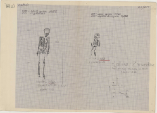 KZG, VI 402 D, plan archeologiczny wykopu, cmentarz (groby 13/60 i 14/60)