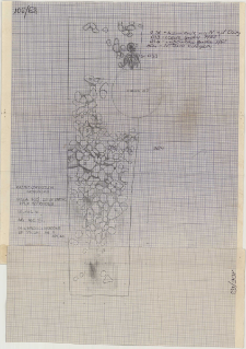 KZG, VI 402 B, plan archeologiczny wykopu, cmentarz (grób 7/62a)