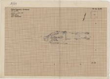 KZG, VI 401 C, plan archeologiczny wykopu, grób 4-89 (szkielet)