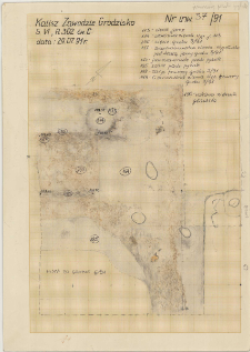 KZG, VI 302 C, plan archeologiczny wykopu, groby 3-91, 6-91