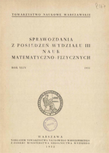 Sprawozdania z Posiedzeń Wydziału 3 Nauk Matematyczno-Fizycznych. Rok 44.