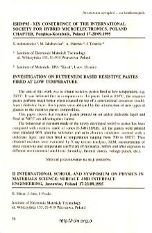 Udział pracownik&oacute;w ITME w konferencjach 1996 T.24 nr 1 = ITME employees participation in conference 1996 T.24 nr 1