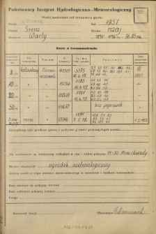 Wyniki pomiar&oacute;w temperatury gruntu. Maj 1957