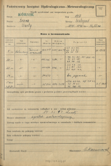 Wyniki pomiarów temperatury gruntu. Listopad 1957