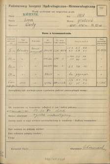 Wyniki pomiar&oacute;w temperatury gruntu. Grudzień 1957