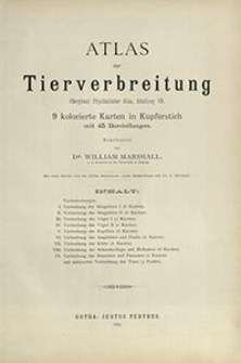 Berghaus' Physikalischer Atlas. Abt. 6, Atlas der Tierverbreitung : 9 kolorierte Karten in Kupferstich mit 45 Darstellungen