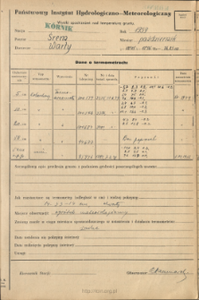 Wyniki pomiarów temperatury gruntu. Październik 1959