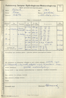 Wyniki pomiarów temperatury gruntu. Grudzień 1967