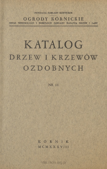 Katalog drzew i krzew&oacute;w ozdobnych. Nr 14