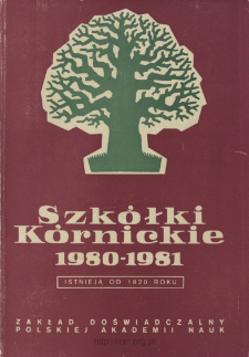 Cennik - katalog drzew i krzewów owocowych i ozdobnych : Sezon sprzedaży jesień 1980 - wiosna 1981