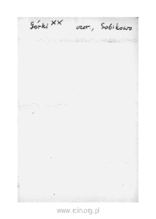 G&oacute;rki II. Files of Czersk district in the Middle Ages. Files of Historico-Geographical Dictionary of Masovia in the Middle Ages