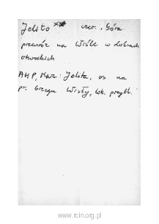 Jelito. Files of Czersk district in the Middle Ages. Files of Historico-Geographical Dictionary of Masovia in the Middle Ages