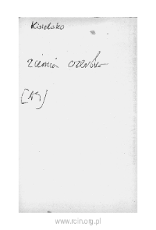 Kisielsk. Files of Czersk district in the Middle Ages. Files of Historico-Geographical Dictionary of Masovia in the Middle Ages