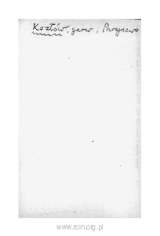 Kozł&oacute;w. Files of Czersk district in the Middle Ages. Files of Historico-Geographical Dictionary of Masovia in the Middle Ages