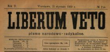 Liberum Veto : pismo narodowo-radykalne 1919 N.2