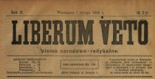 Liberum Veto : pismo narodowo-radykalne 1919 N.5