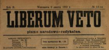 Liberum Veto : pismo narodowo-radykalne 1919 N.10