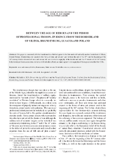 Between the Age of Heroes and the Period of Professional Troops. Evidence from the Borderland of Silesia, Brandenburg, Lusatia and Poland