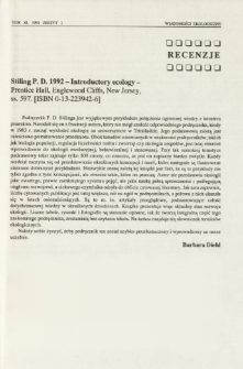 Stiling P. D. 1992 - Introductory ecology - Prentice Hall, Englewood Cliffs, New Jersey, ss. 597. [ISBN 0-13-223942-6]