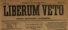 Liberum Veto : pismo narodowo-radykalne 1919 N.24