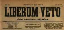 Liberum Veto : pismo narodowo-radykalne 1919 N.28