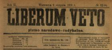 Liberum Veto : pismo narodowo-radykalne 1919 N.32