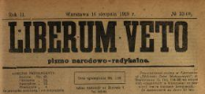 Liberum Veto : pismo narodowo-radykalne 1919 N.33