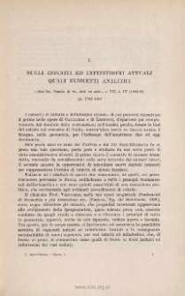 Sugli infiniti ed infinitesimi attuali quali elementi analitici « Atti Ist. Veneto di Sc., lett. ed arti », s. 7a, t. IV (1892-93), pp. 1765-1815