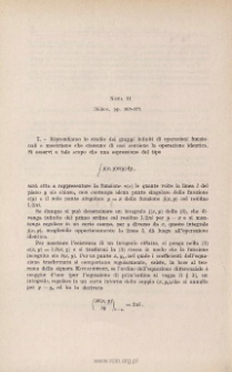 I gruppi di operazioni funzionali e l'inversione degli integrali definiti: NOTA II. Ibidem, pp. 567-577