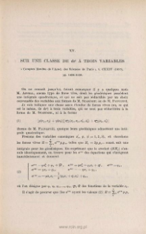 Sur une classe de ds² à trios variables. « Comptes Rendus de l' Acad. des Sc. de Paris », t. CXXIV (1897), pp. 1434-1438