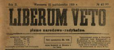 Liberum Veto : pismo narodowo-radykalne 1919 N.43
