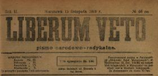 Liberum Veto : pismo narodowo-radykalne 1919 N.46