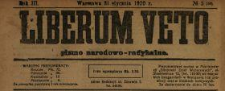 Liberum Veto : pismo narodowo-radykalne 1920 N.5