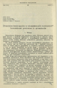 Drapieżce bezkręgowe w ekosystemach trawiastych