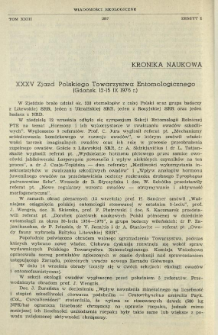 XXXV Zjazd Polskiego Towarzystwa Entomologicznego (Gdańsk, 12-15 IX 1976 r.)