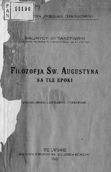 Filozofja św. Augustyna na tle epoki