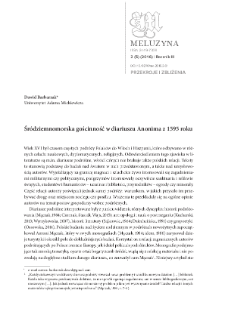 Śr&oacute;dziemnomorska gościnność w diariuszu Anonima z 1595 roku