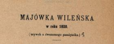 Majówka wileńska w roku 1820 : (urywek z ówczesnego pamiętnika).