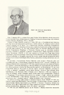 prof. dr Stefan Białobok (1909-1992)
