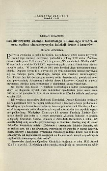 A historic outline of the Institute and a general characteristic of the collection of woody plants