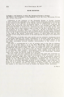 Book received. The Zoological Garden in Poznań