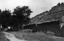 A raw of barns in the village, so-called 