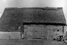 A barn with a shed