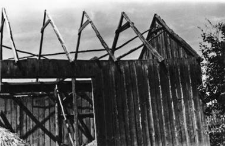 A rafters setting - a half-timbered barn