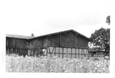 A frame-brick barn