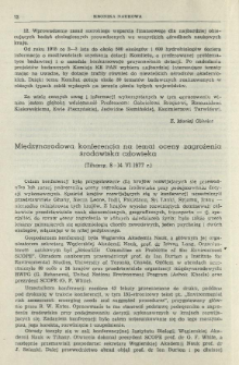 Międzynarodowa konferencja na temat oceny zagrożenia środowiska człowieka : (Tihany, 8-14 VI 1977 r.)