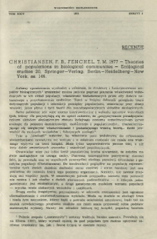 Christiansen, F. B., Fenchel, T. M. 1977 - Theories of populations in biological communites - Ecological studies 20, Springer-Verlag, Berlin-Heidelberg-New York, ss. 146.