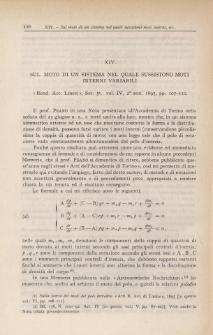 Sul moto di un sistema nel quale sussistono moti interni variabili