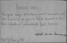 Kartoteka Słownika Łaciny Średniowiecznej; faecor - fastus