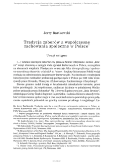 Tradycja zaborów a współczesne zachowania społeczne w Polsce